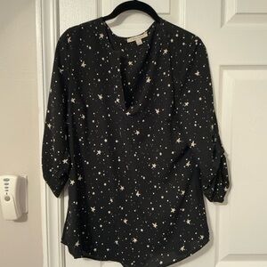 41 Hawthorn Black Starry Blouse